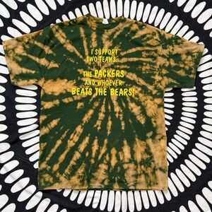 Custom Reverse Dyed Green Bay Packers T-Shirt